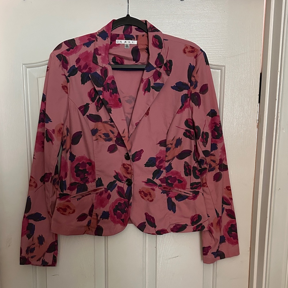 CAbi Pink Floral Blazer